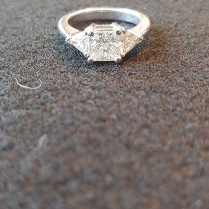 1.66 CT Princess Cut Diamond Engagement Ring